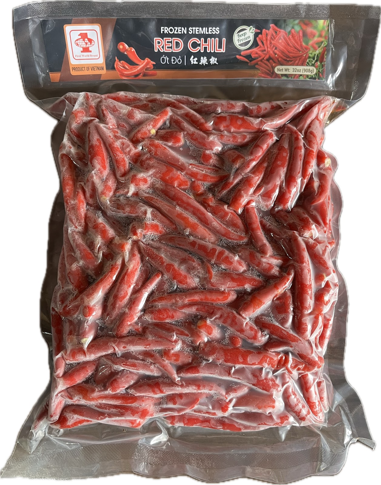 Frozen Stemless Thai Red Chili