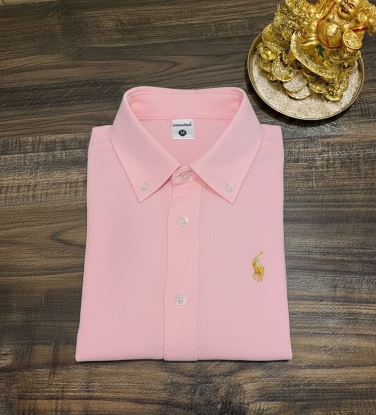 Korean Linen Shirt – Soft Pink