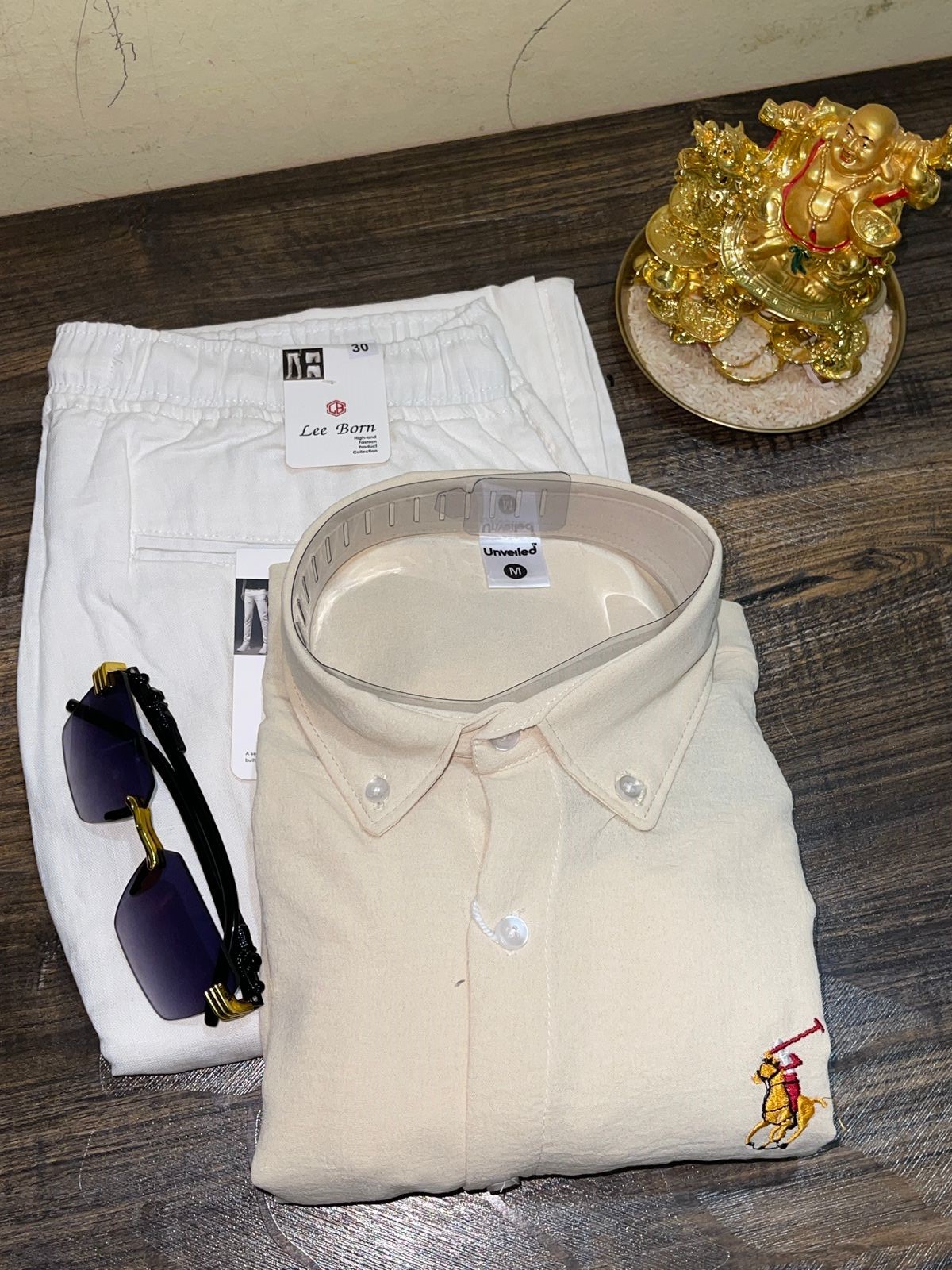 Korean Shirt + White Korean pant Combo