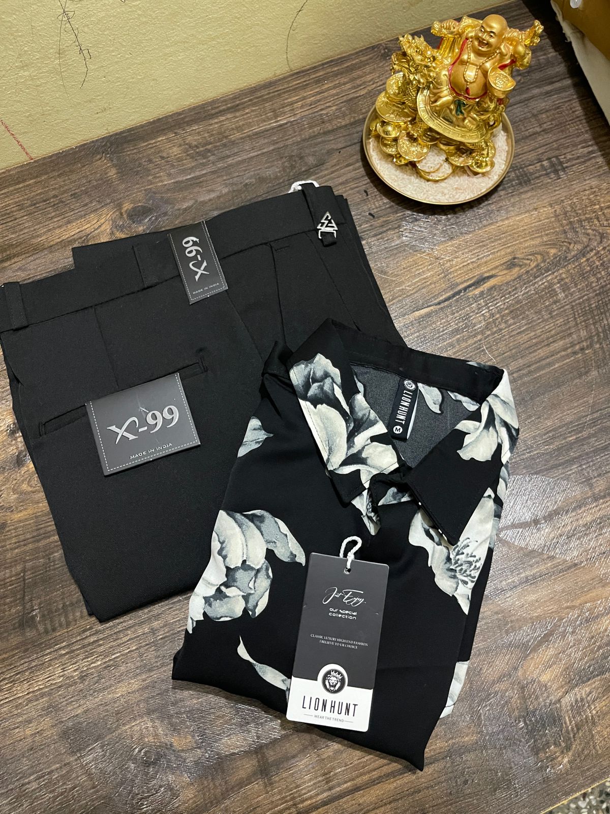 Party Wear Shirt & Black pant Combo