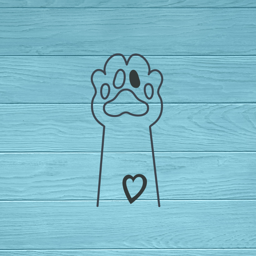 Paw Print Heart Decal | Sticker