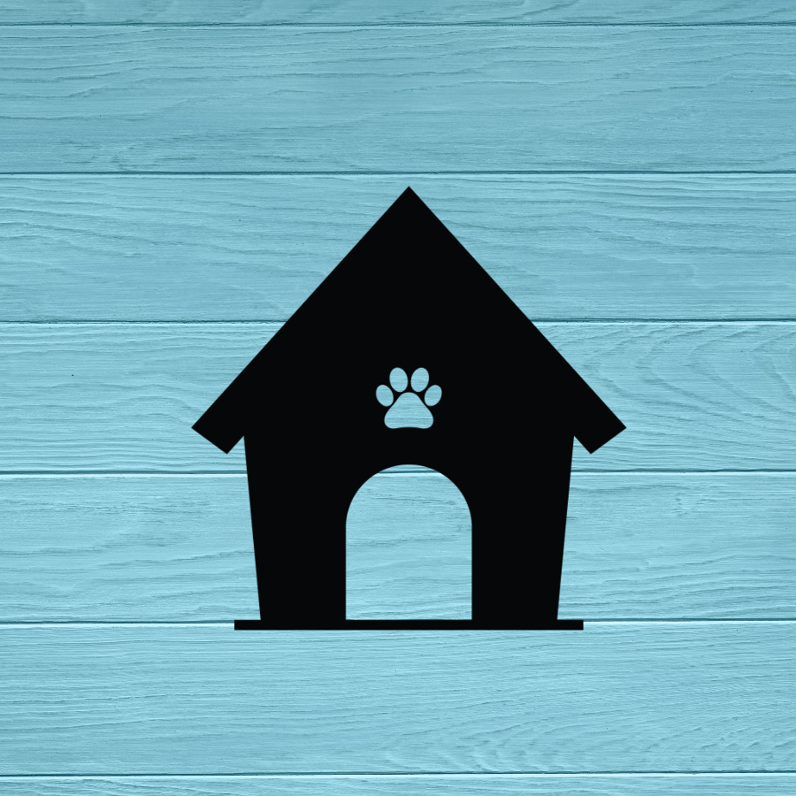 Dog House Paw Print Decal | Sticker