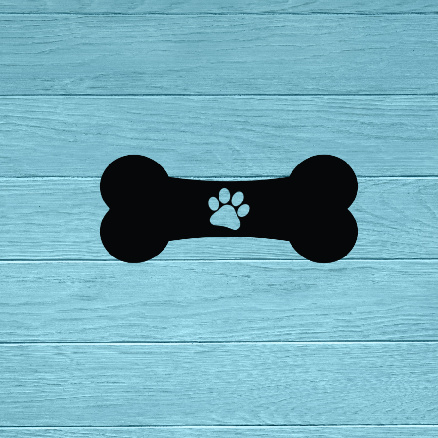 Bone Paw Print Decal | Sticker