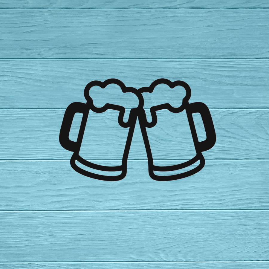 2 Beer Mugs Decal | Sticker