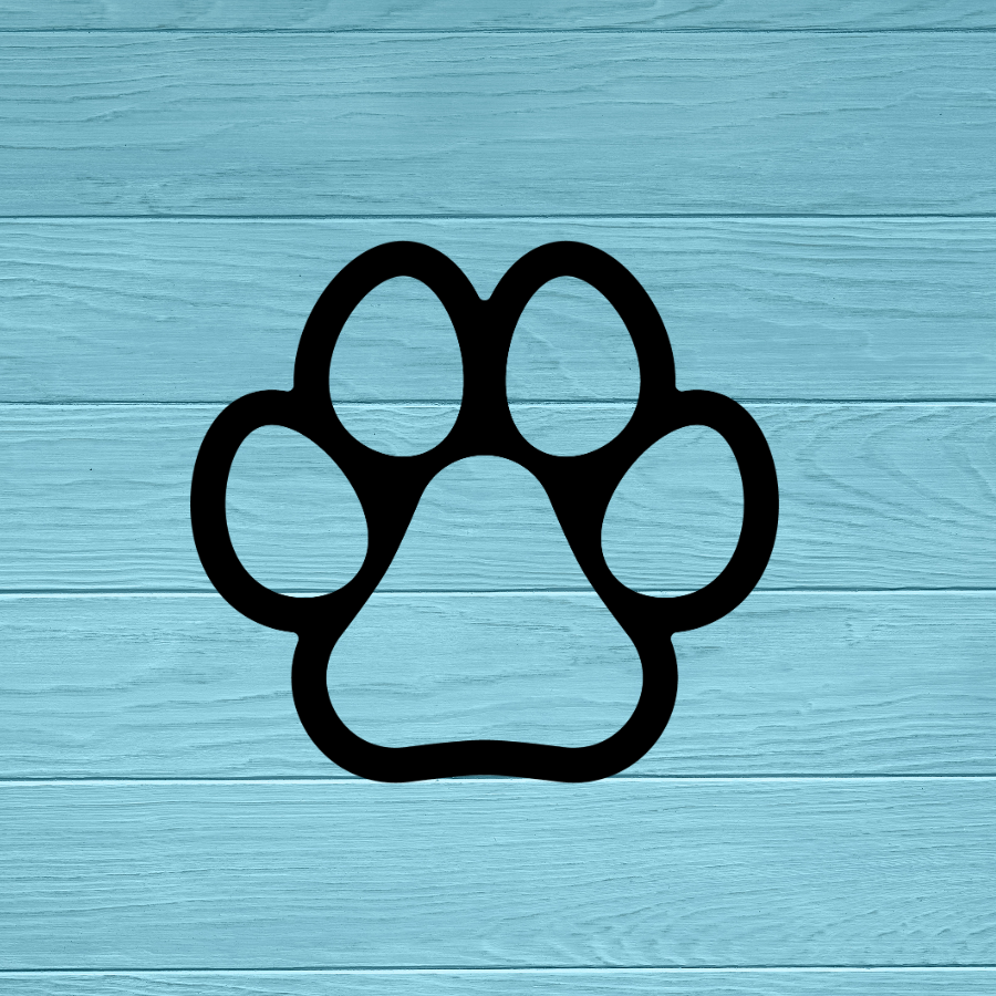 Dog Paw Print Outline Decal | Sticker