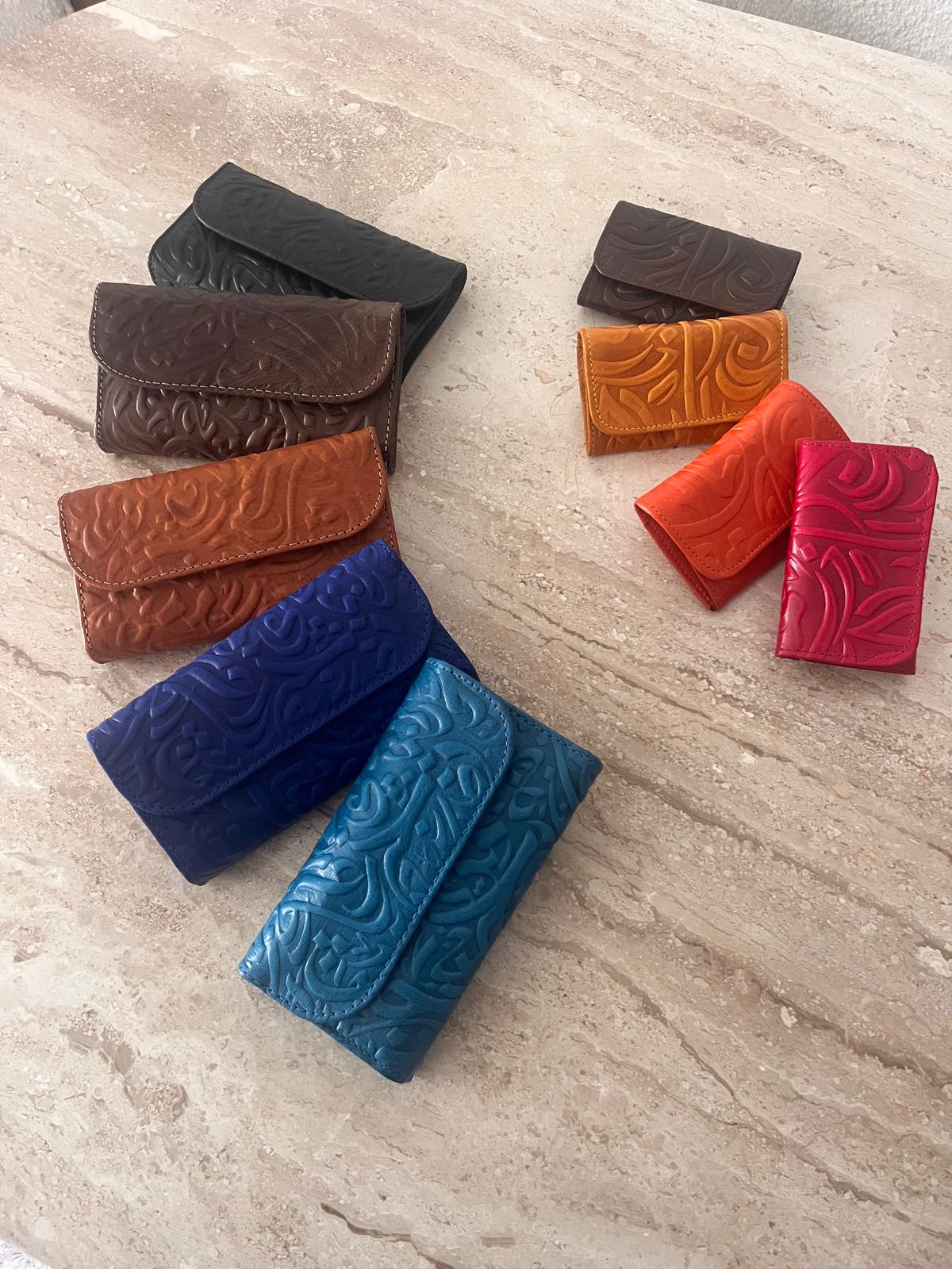 Embossed Leather Wallets Collection