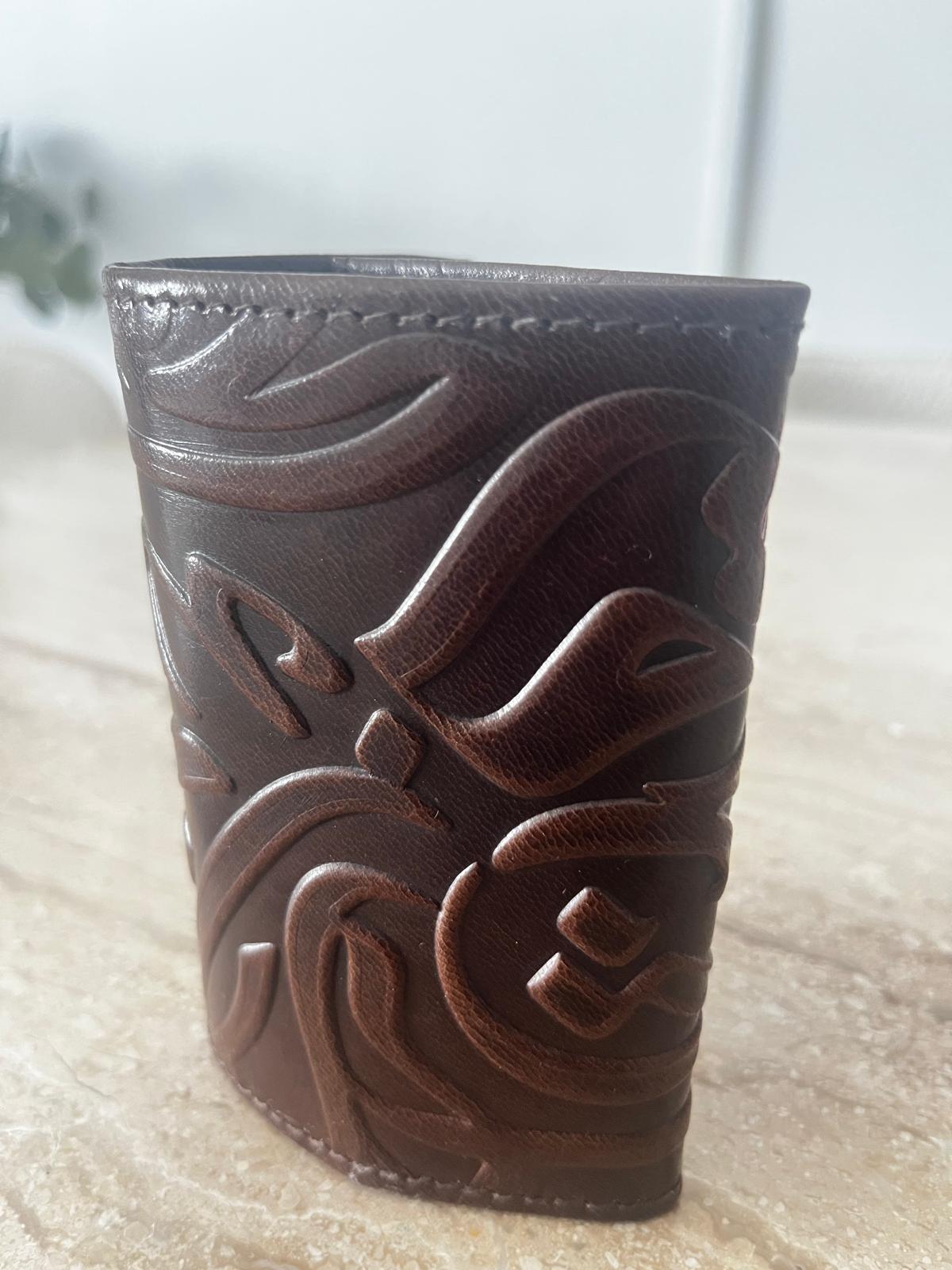 Embossed Leather Card Holder