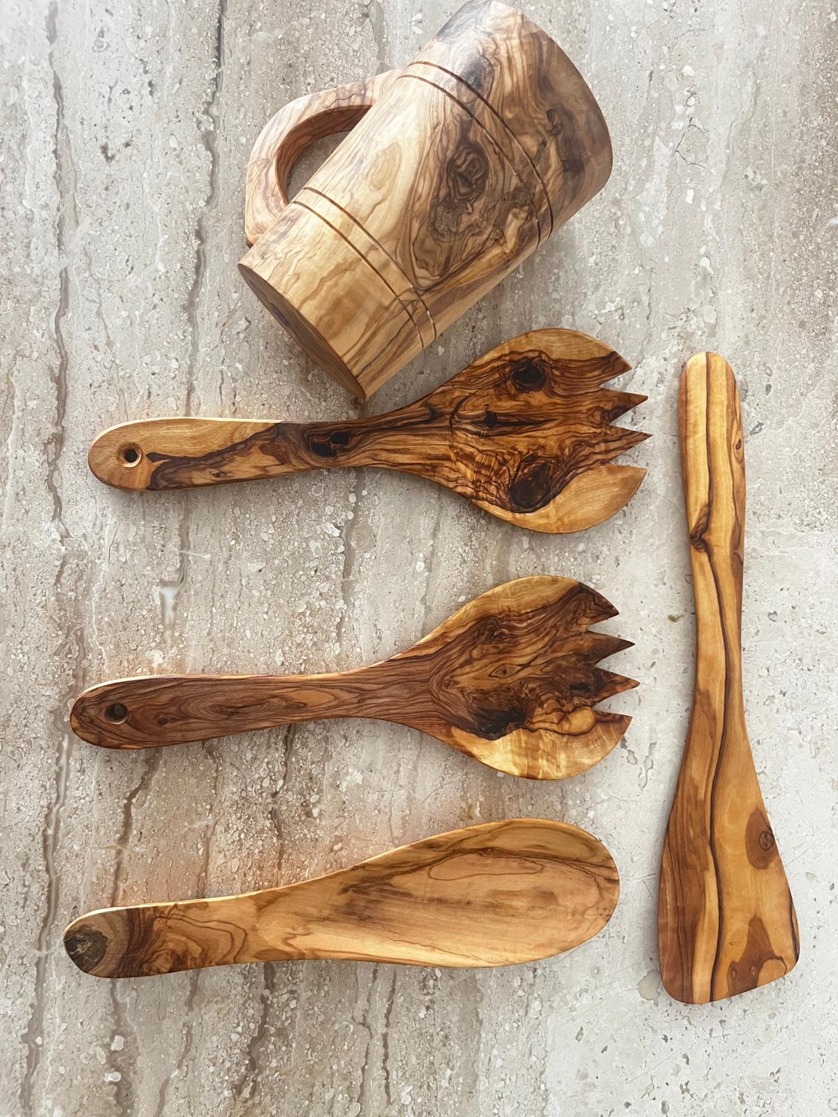 Olive Wood Kitchen Utensil Set