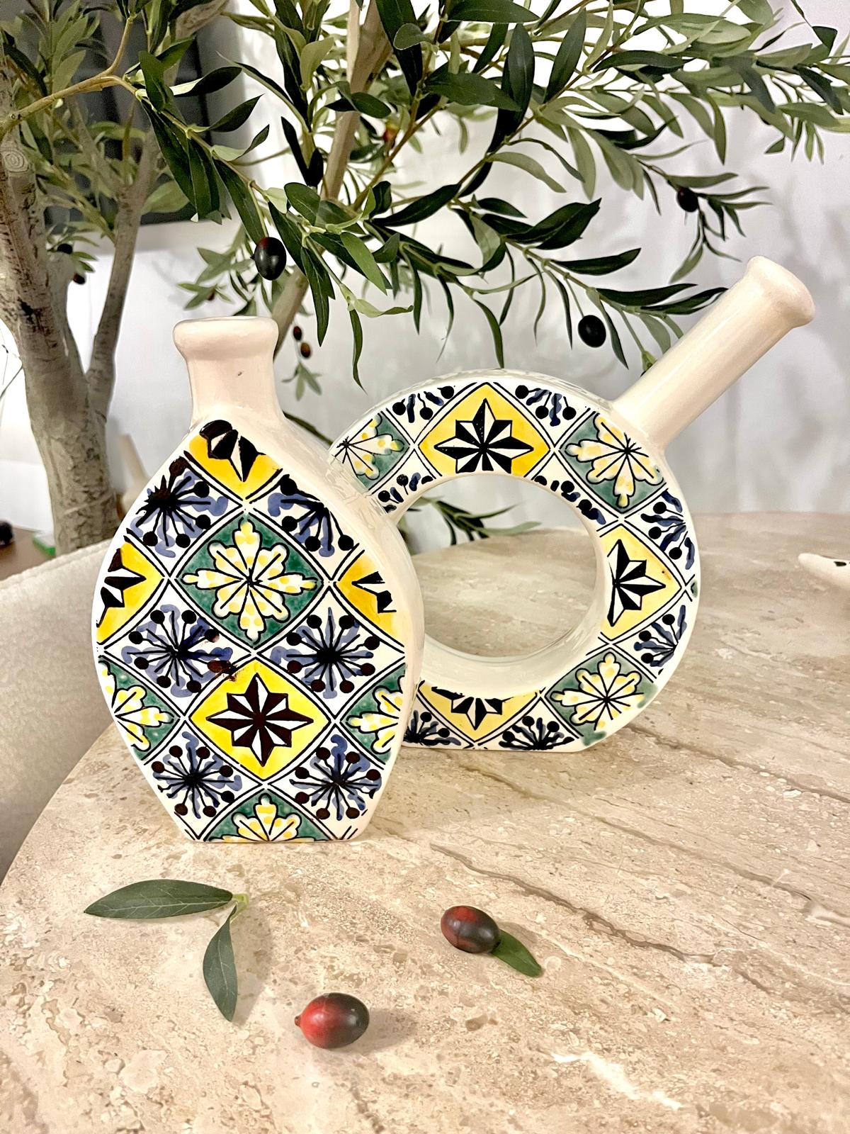 Mediterranean Ceramic Oil Bottles