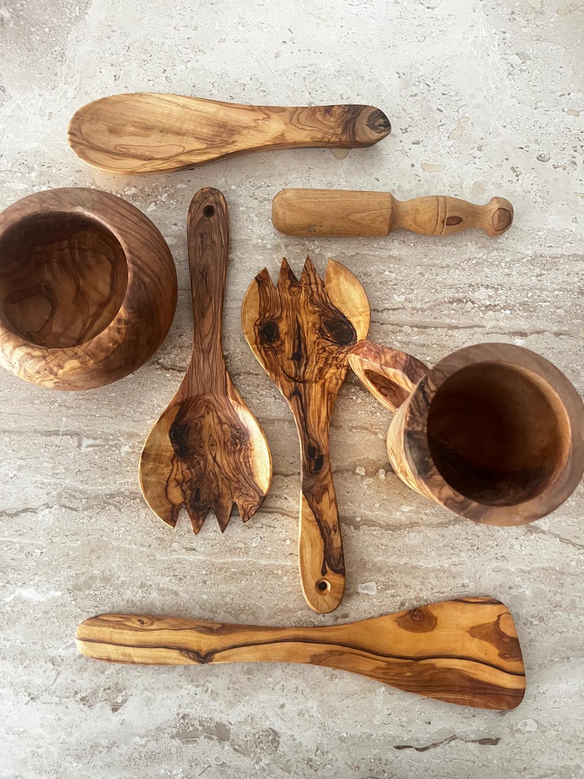 Olive Wood Kitchen Utensil Set