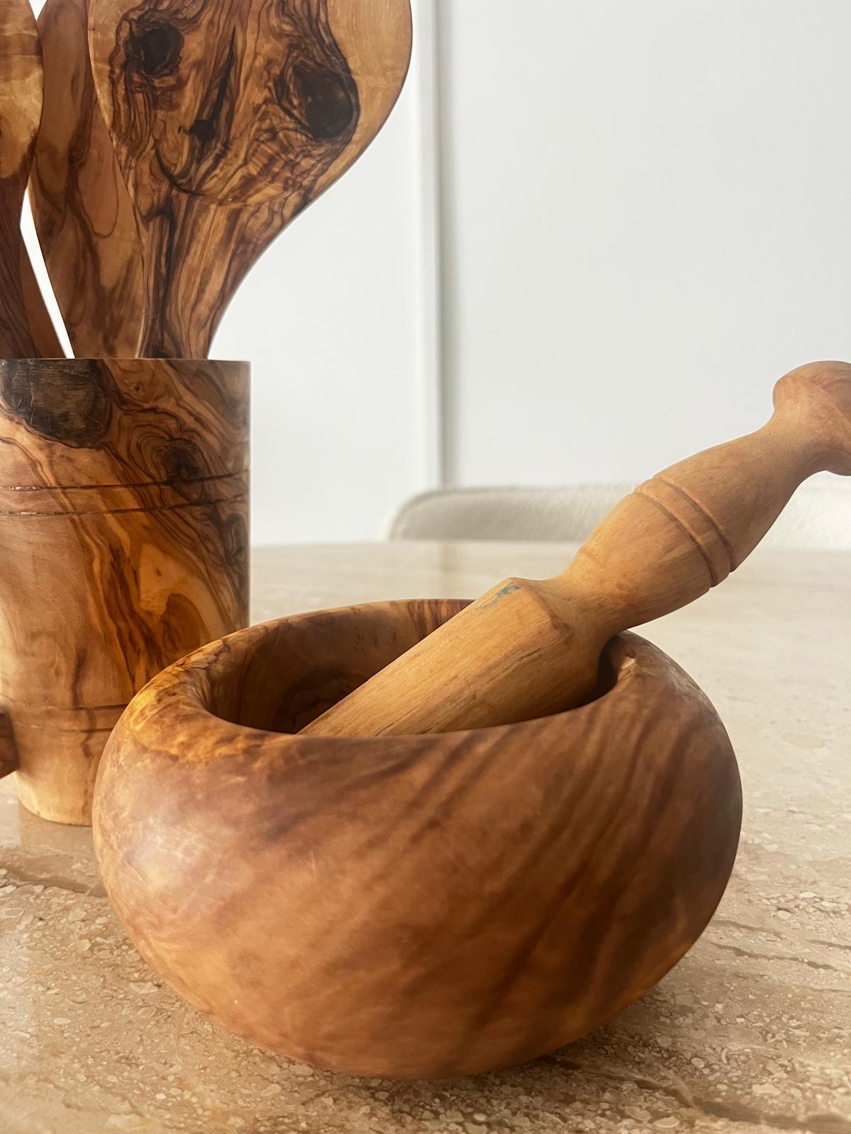 Olive Wood Mortar and Pestle