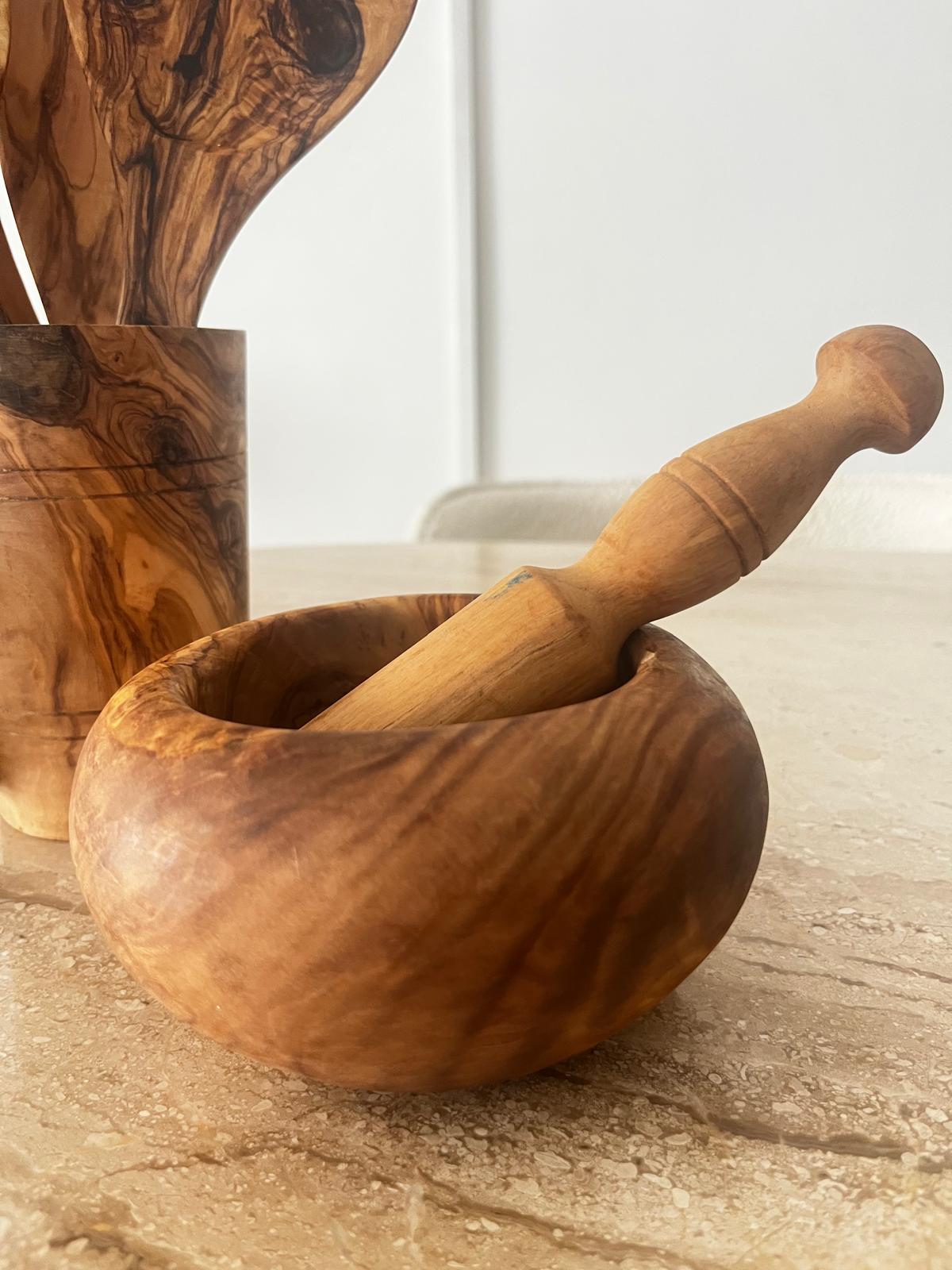 Olive Wood Mortar and Pestle