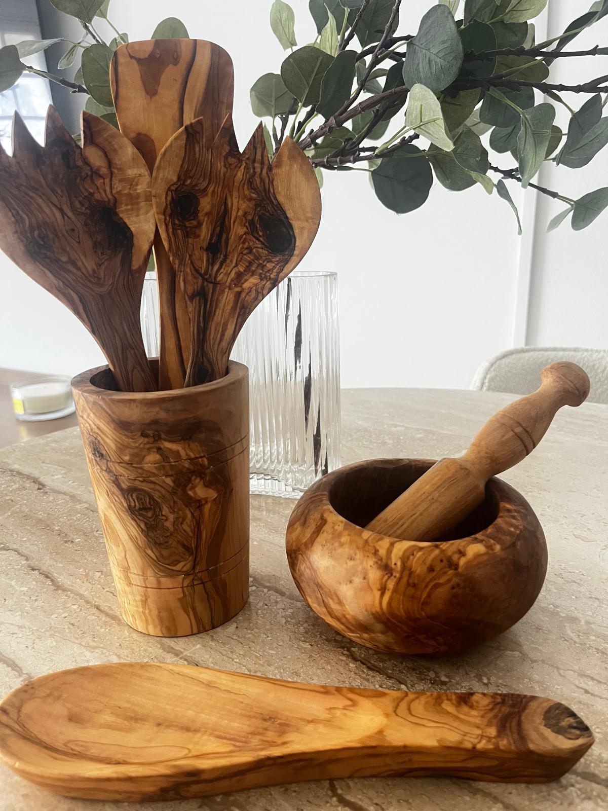 Olive Wood Kitchen Utensil Set