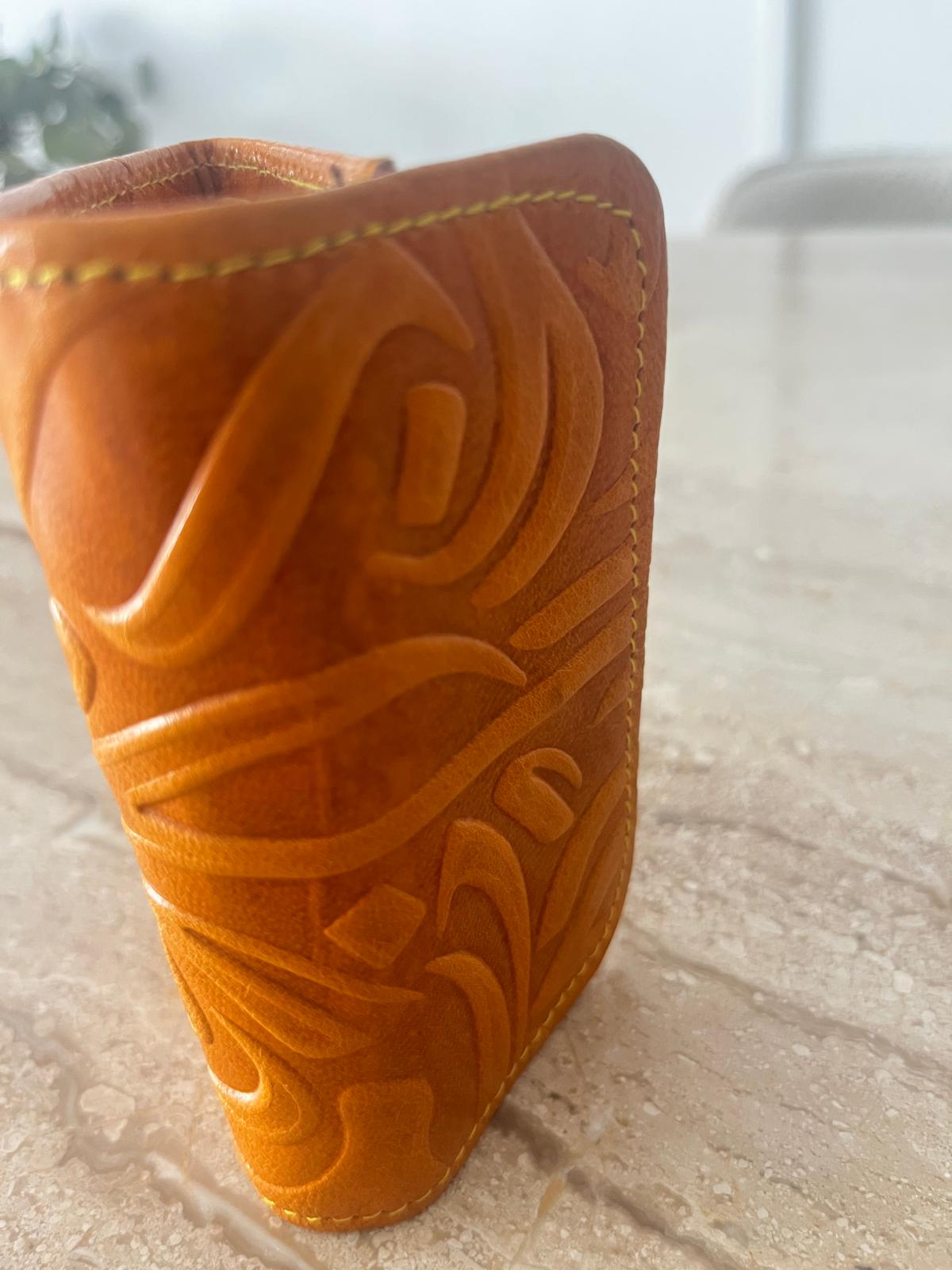 Embossed Leather Card Holder