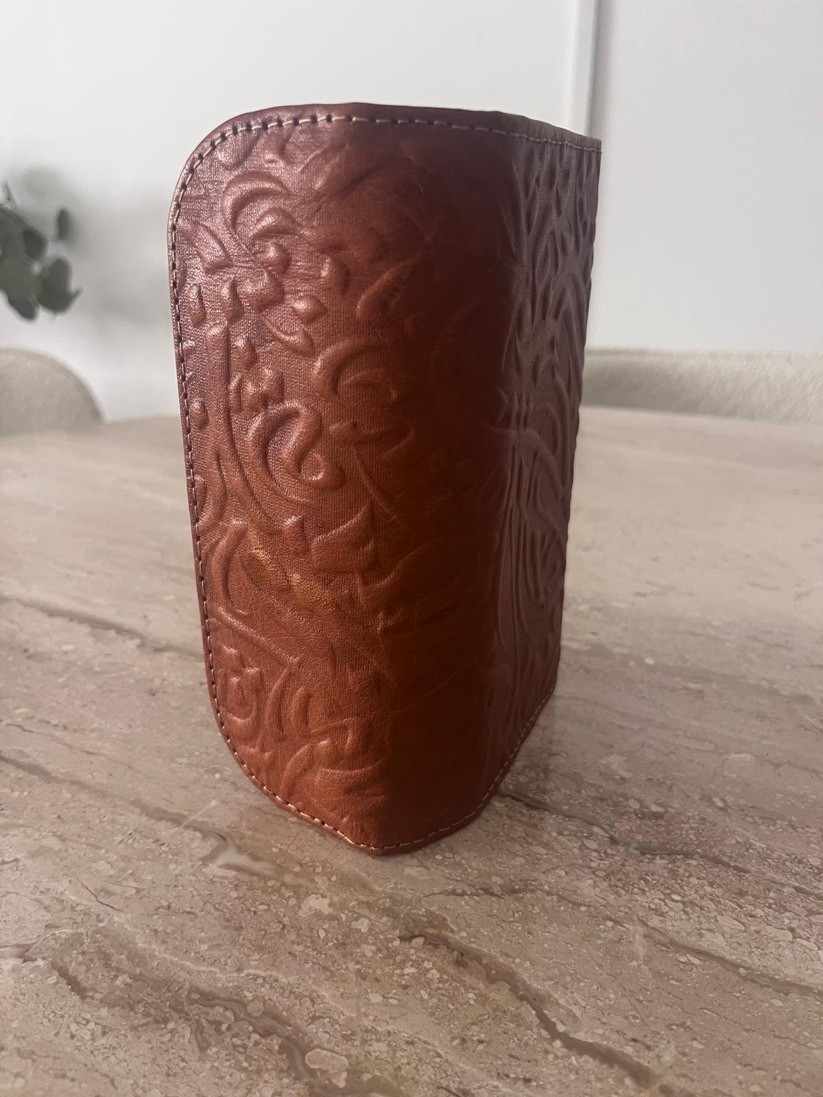 Embossed Leather Book Cover