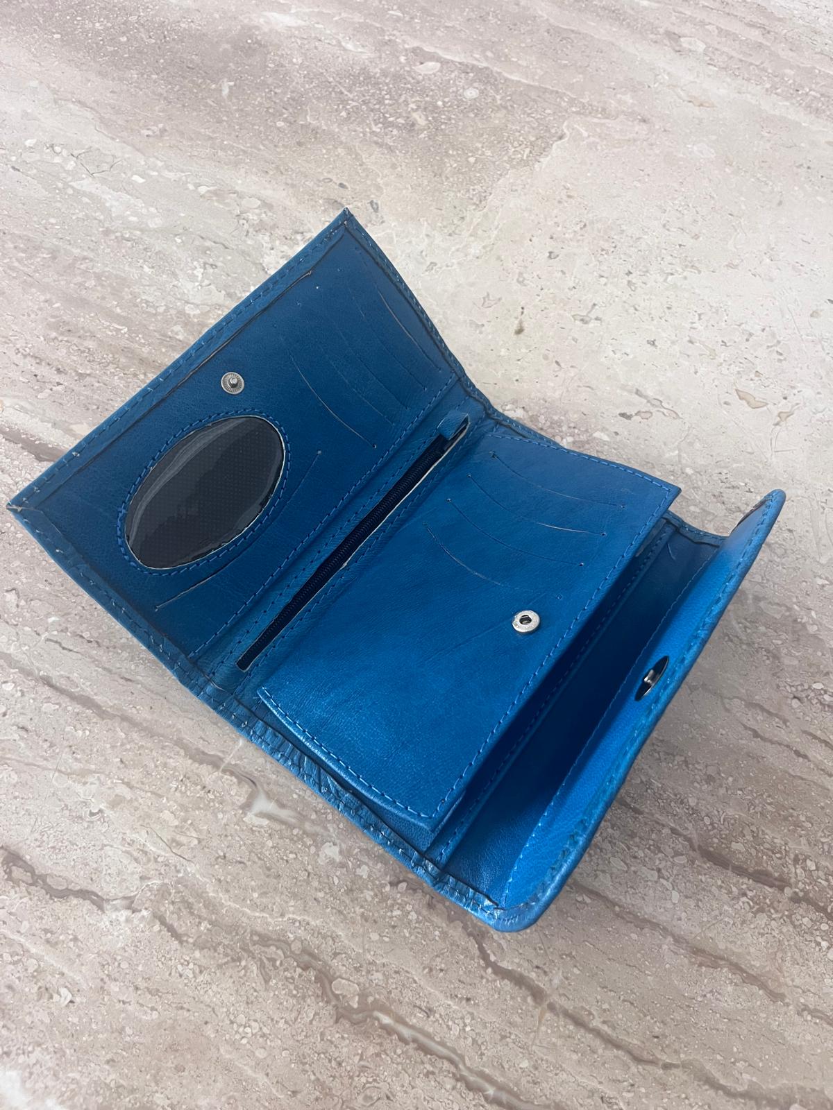 Blue Leather Wallet