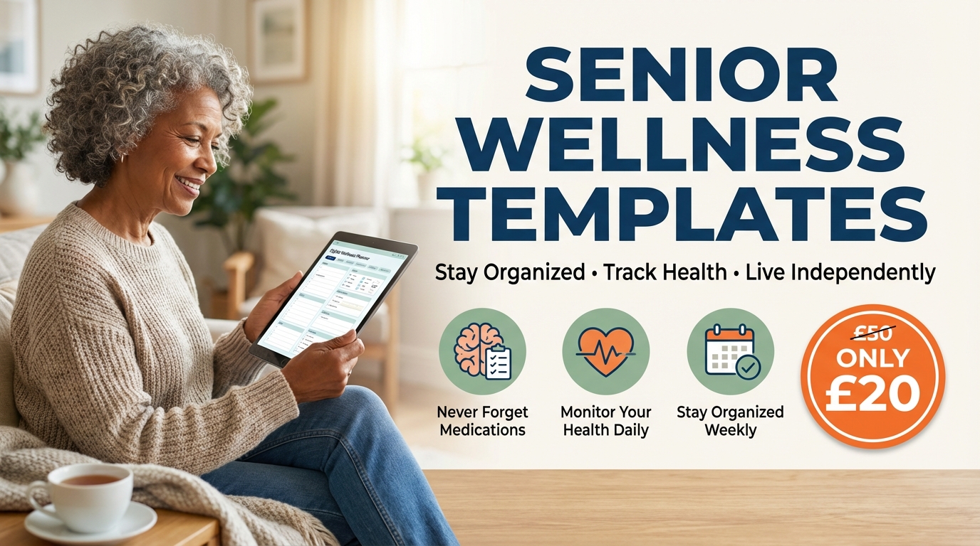  Senior Wellness Templates Bundle - 3 Premium Templates for Adults 50+