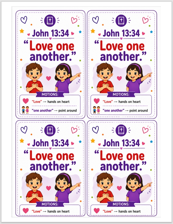 May Bible Lesson Kit: Loving Like Jesus (Ages 3–10) – 8 Ready-to-Teach Lessons