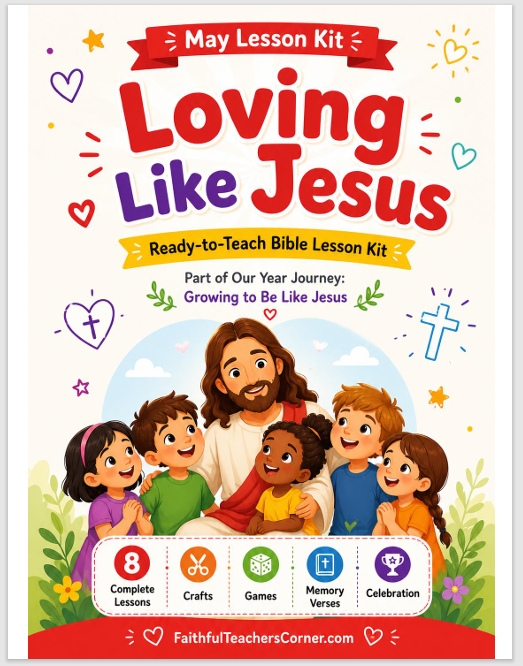 May Bible Lesson Kit: Loving Like Jesus (Ages 3–10) – 8 Ready-to-Teach Lessons