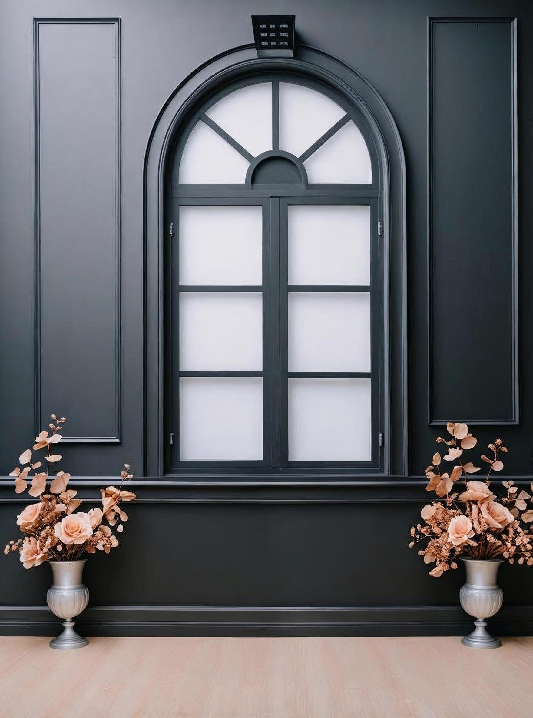 Black Vintage Window Background