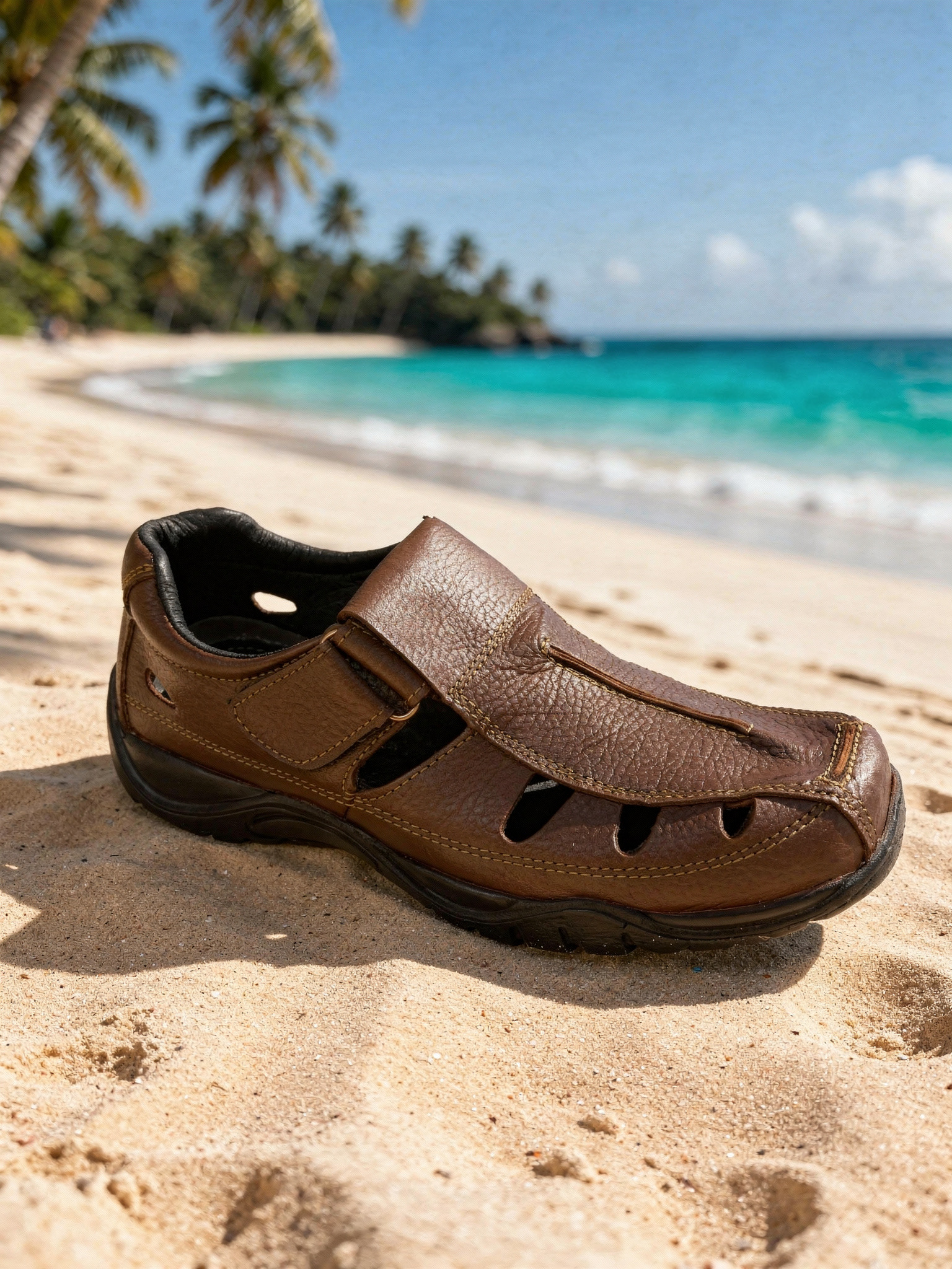 Sandalia de cuero para hombre