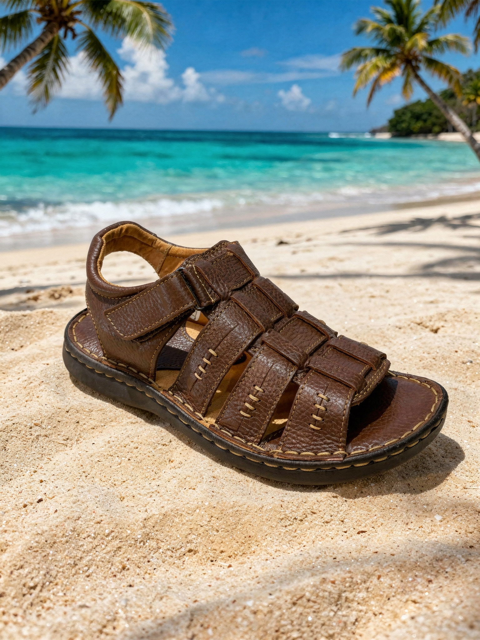 Sandalia de cuero para hombre