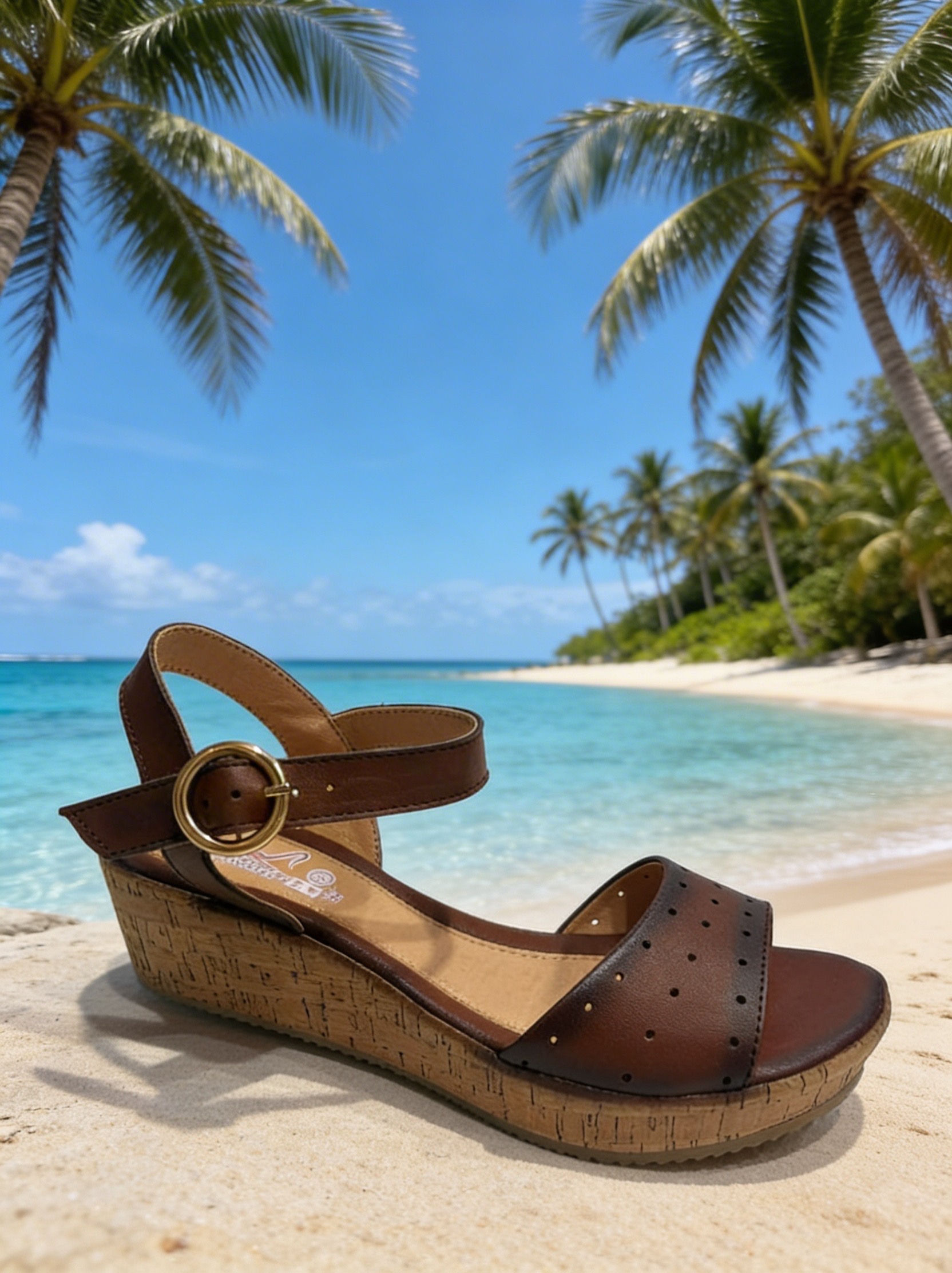 Sandalia con Plataforma de Corcho