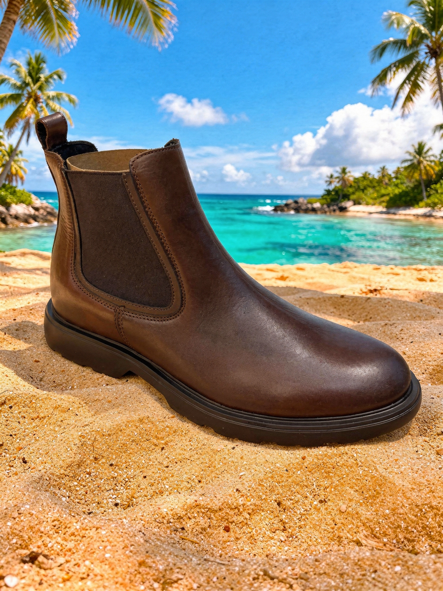 Botín Chelsea de piel