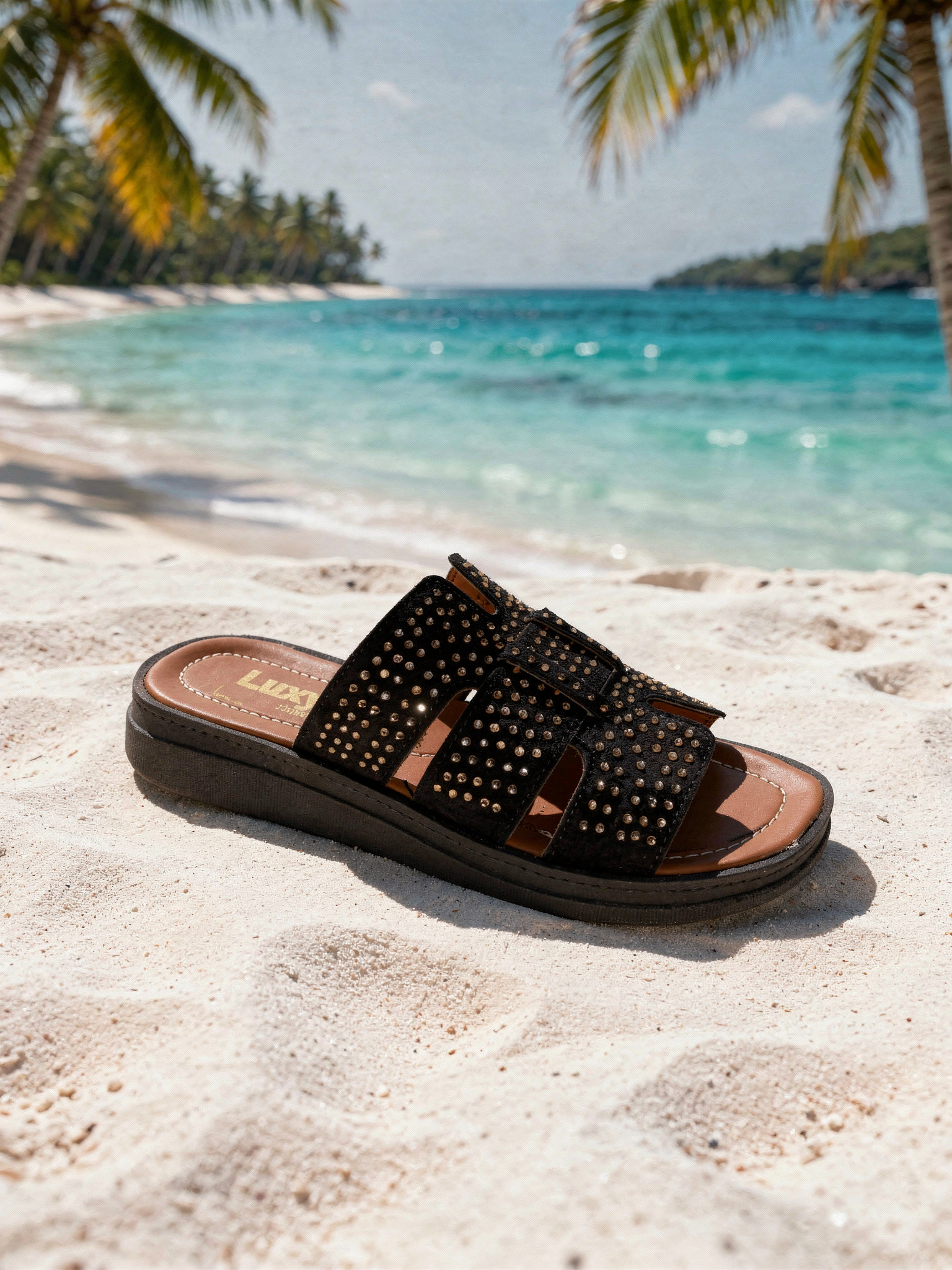 Sandalia cómoda negra