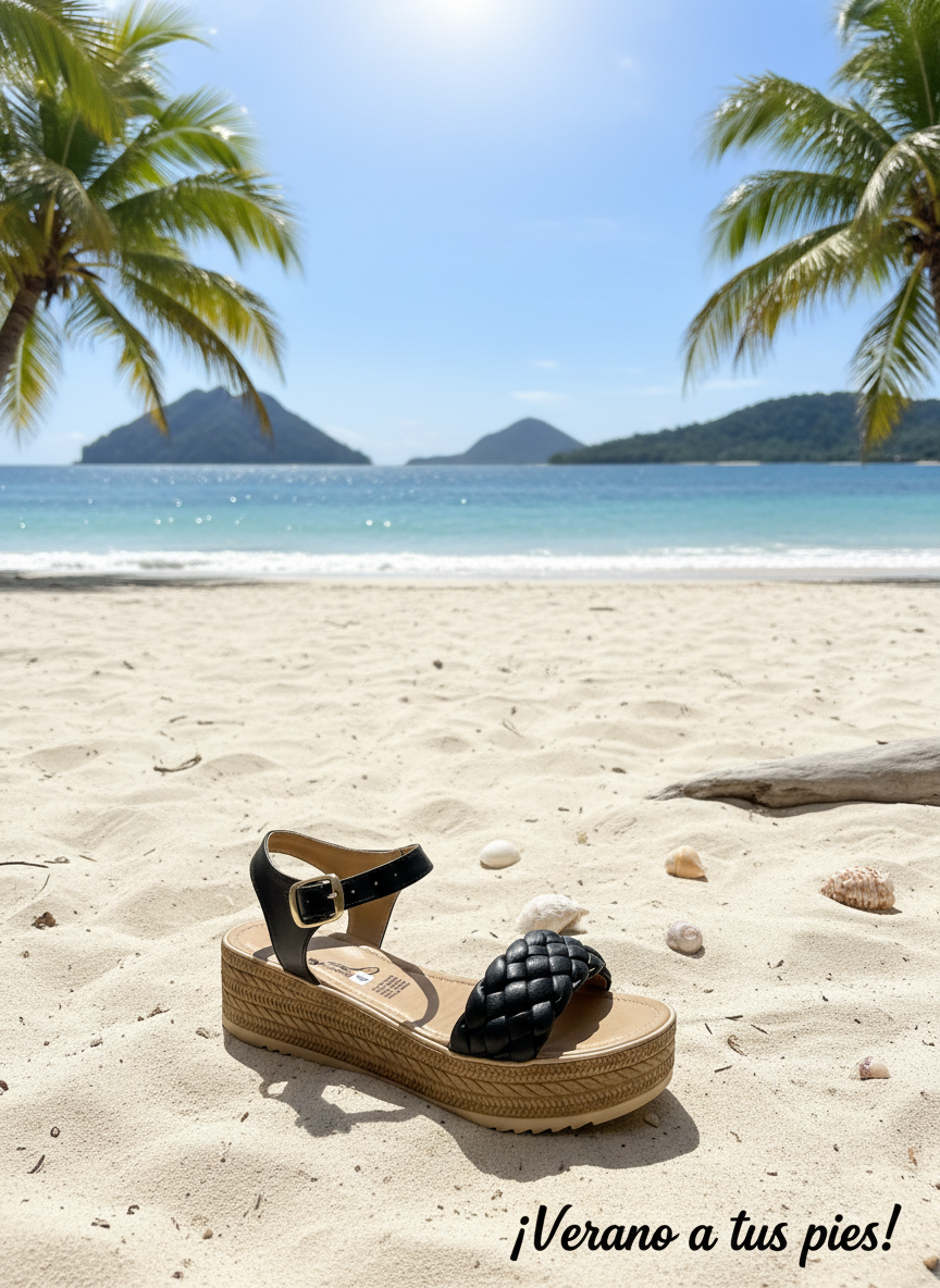 Sandalia plataforma estilo trenzado