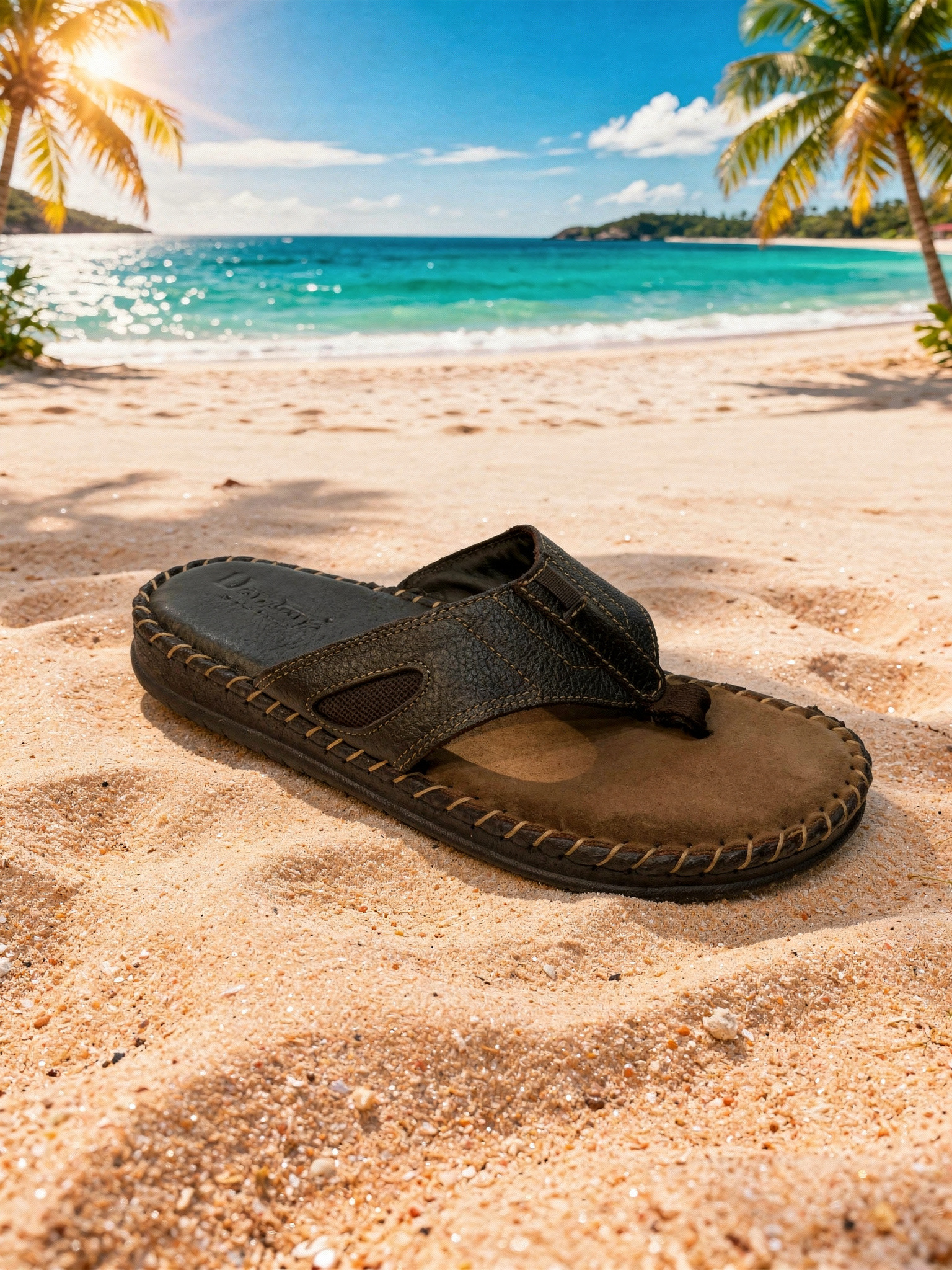 Sandalia de cuero para playa