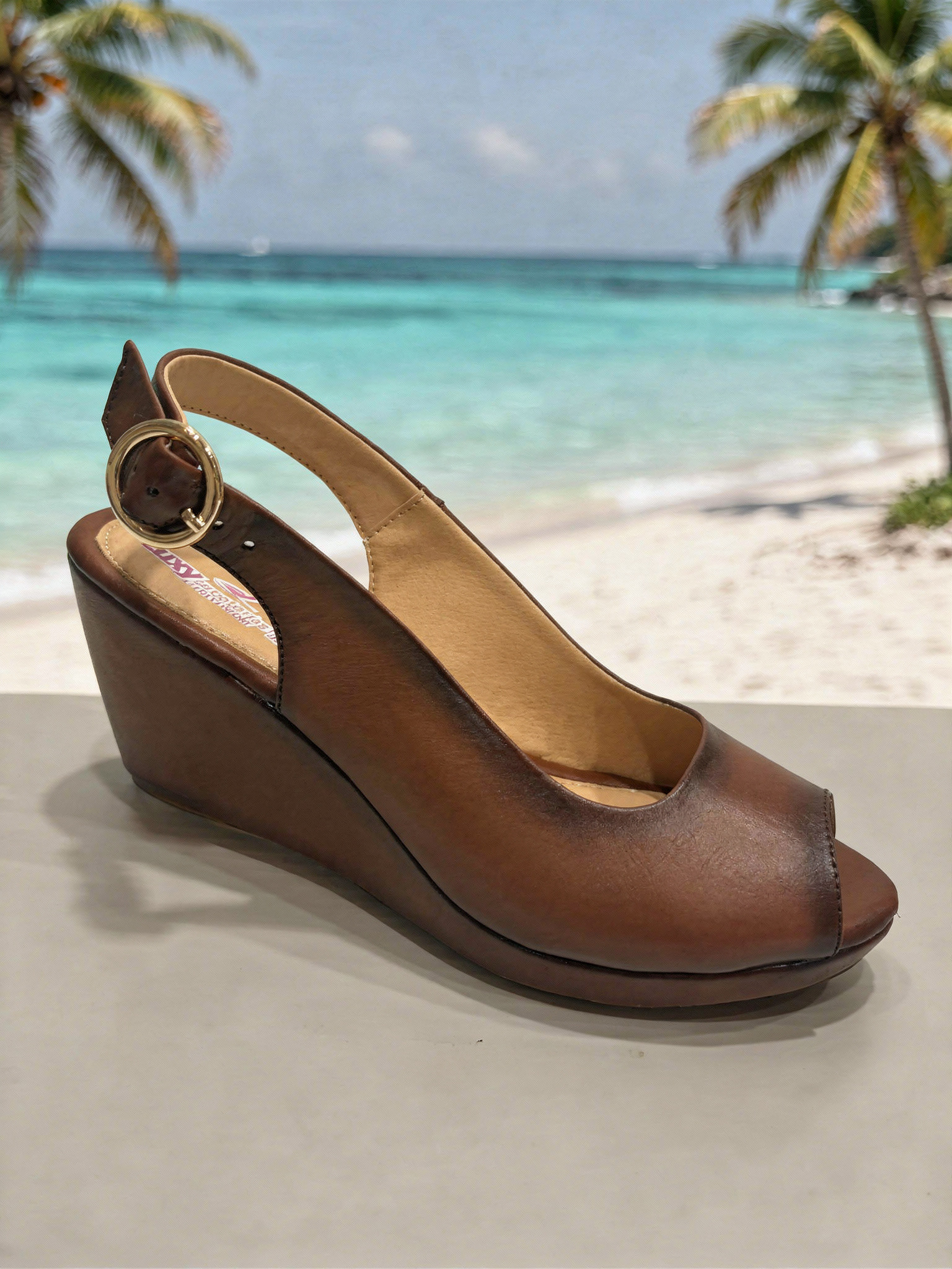 Sandalia de Cuña Café