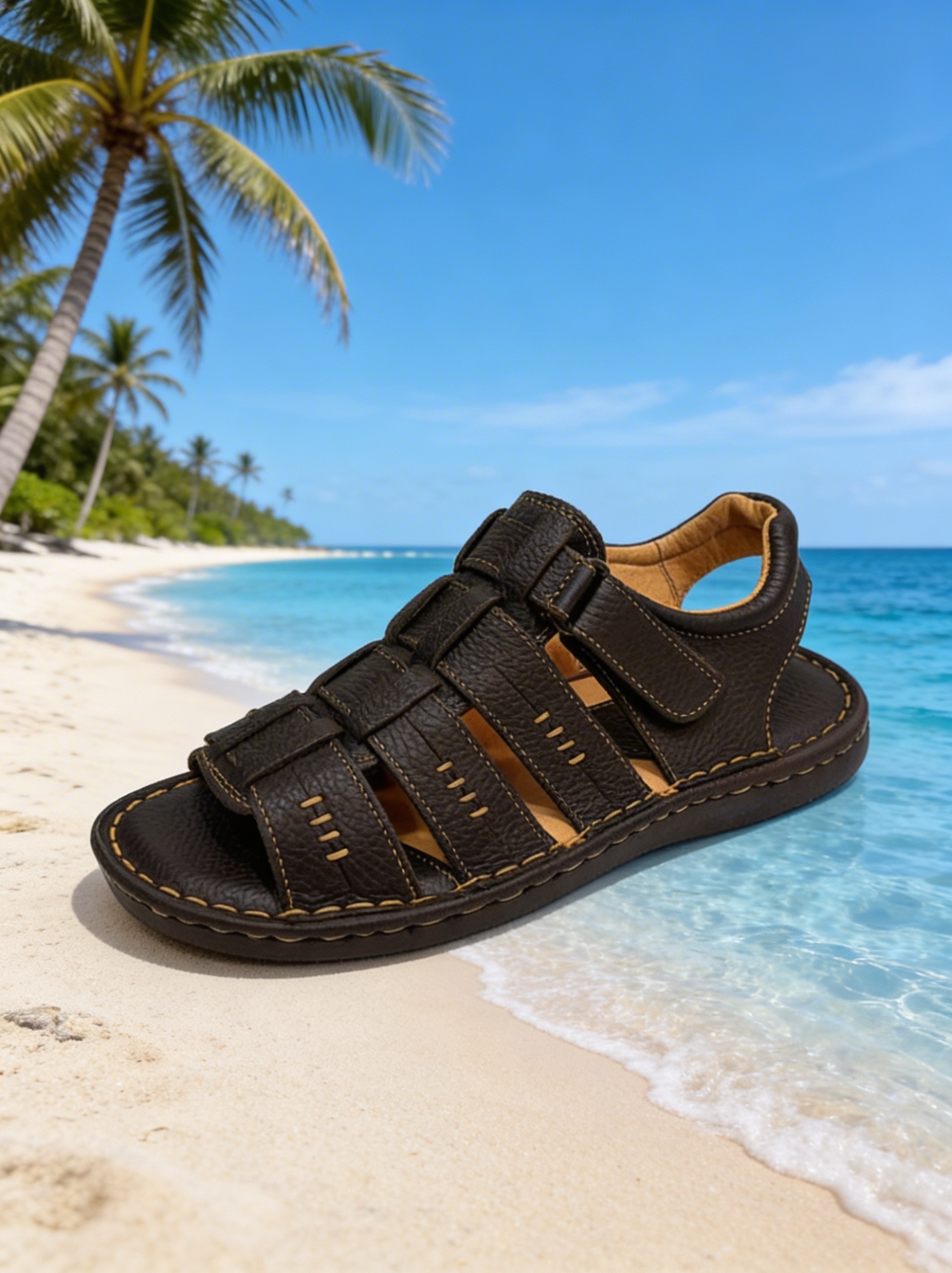 Sandalia de cuero para hombre