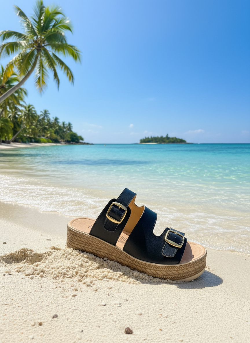 Sandalia de playa negra