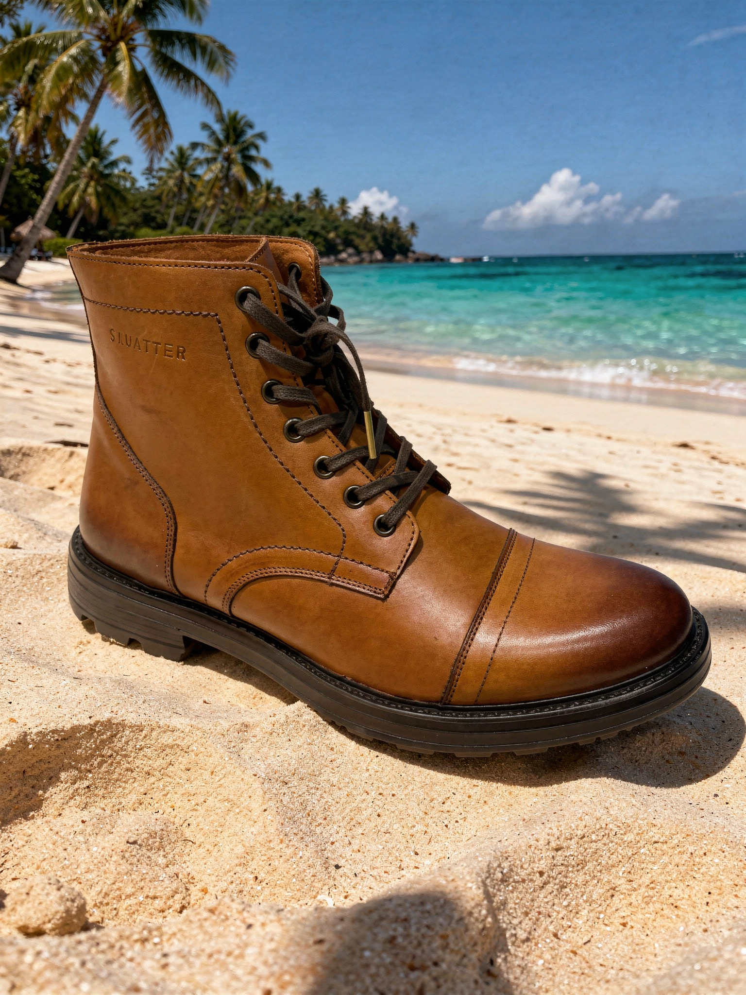 Bota de cuero para hombre