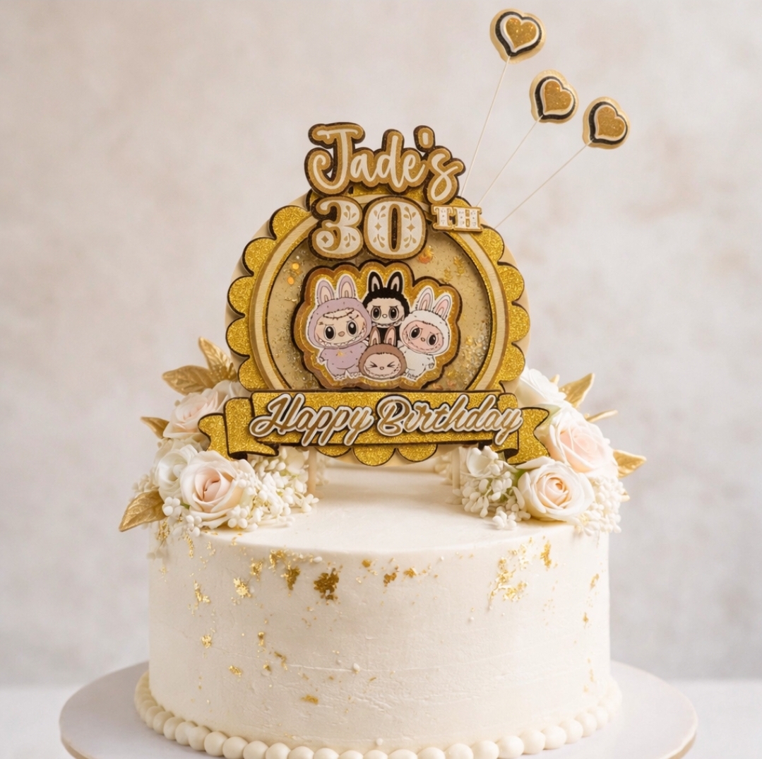 3D Shaker Cake Topper