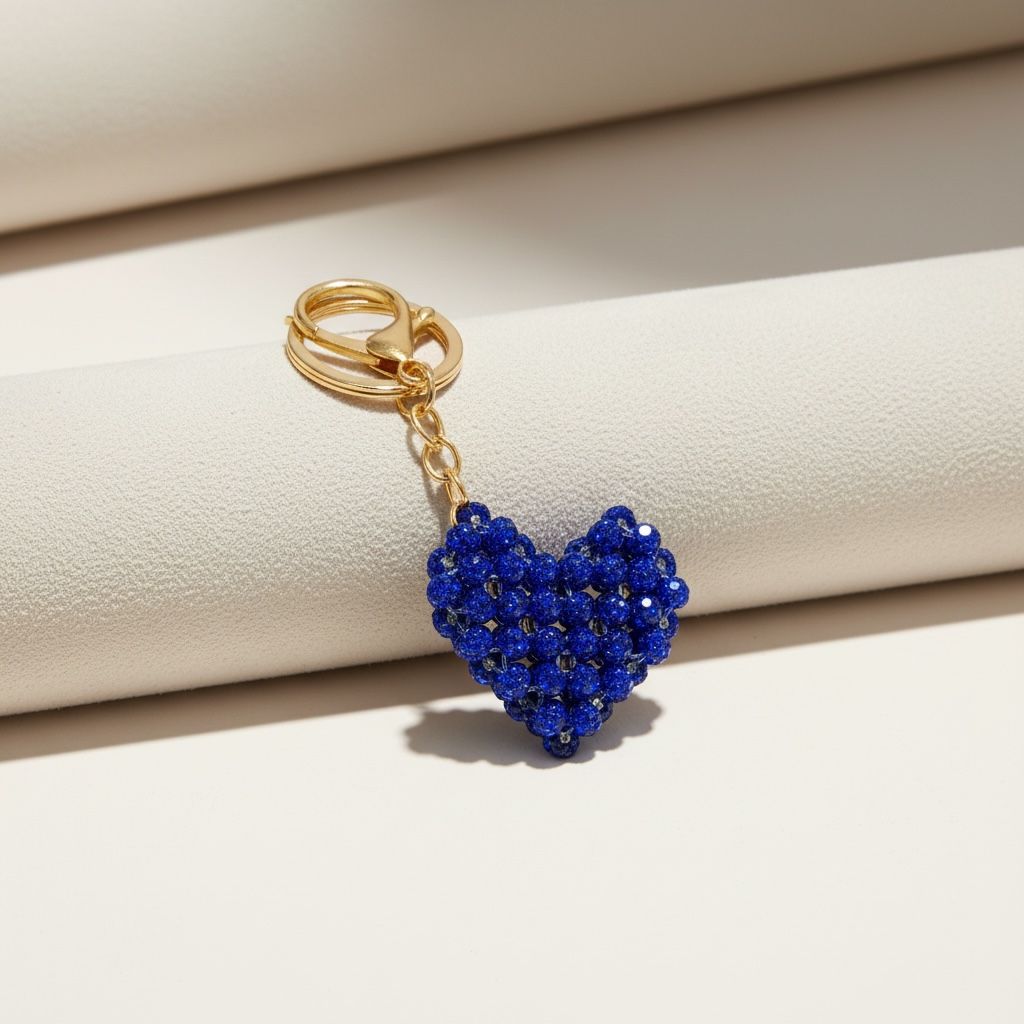 Chaveiro Coração Azul Escuro