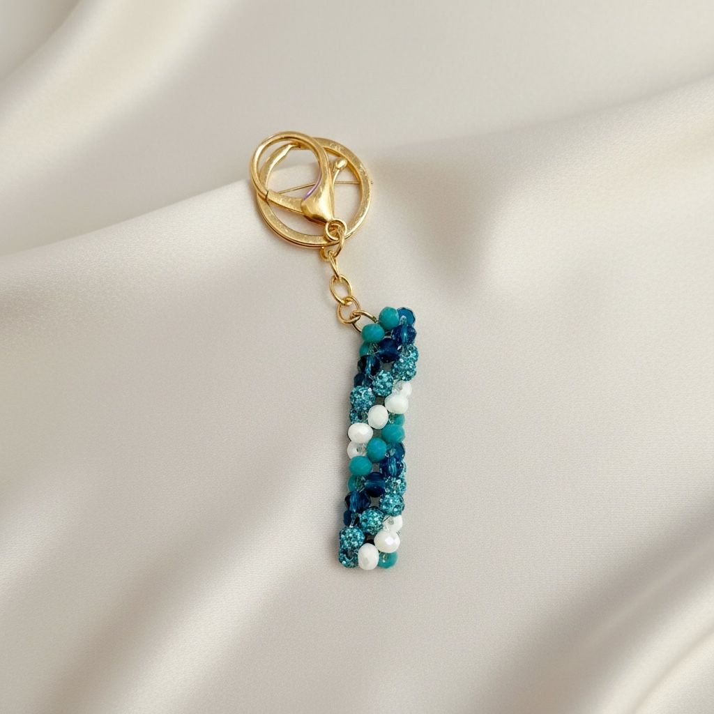 Chaveiro de Palito Tons de Azul