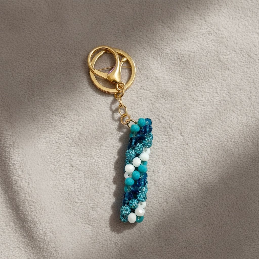 Chaveiro de Palito Tons de Azul