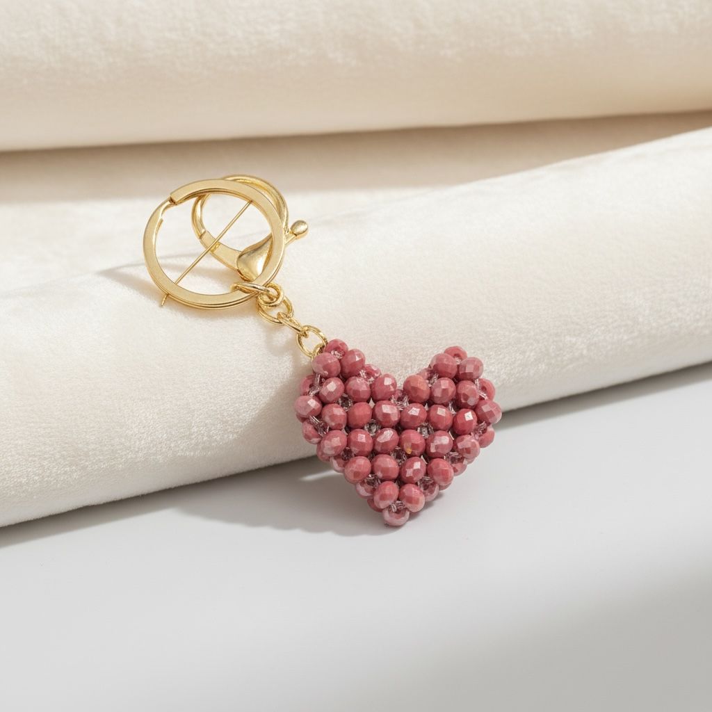 Chaveiro Coração Vermelho Fechado