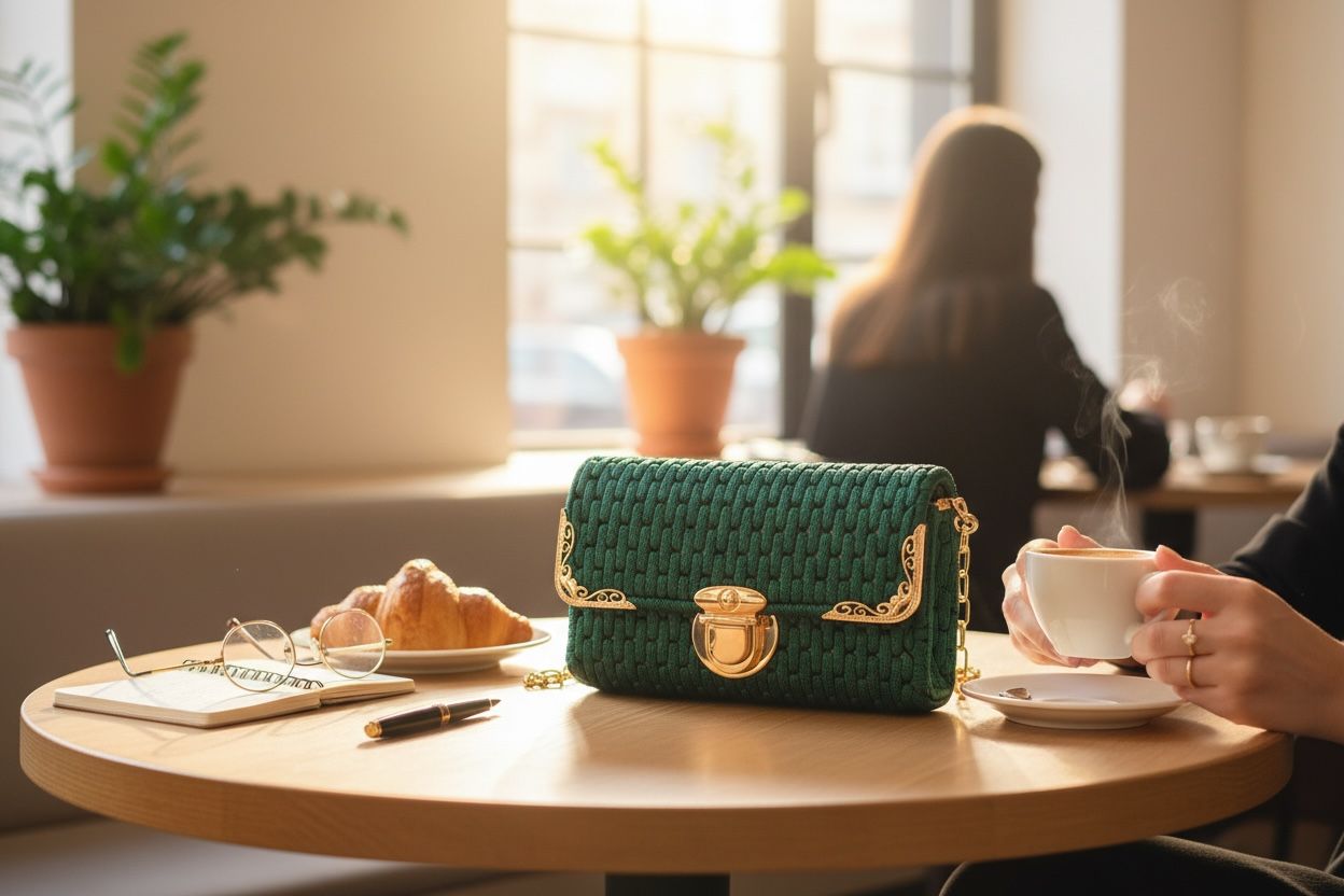 Bolsa Trançada Verde