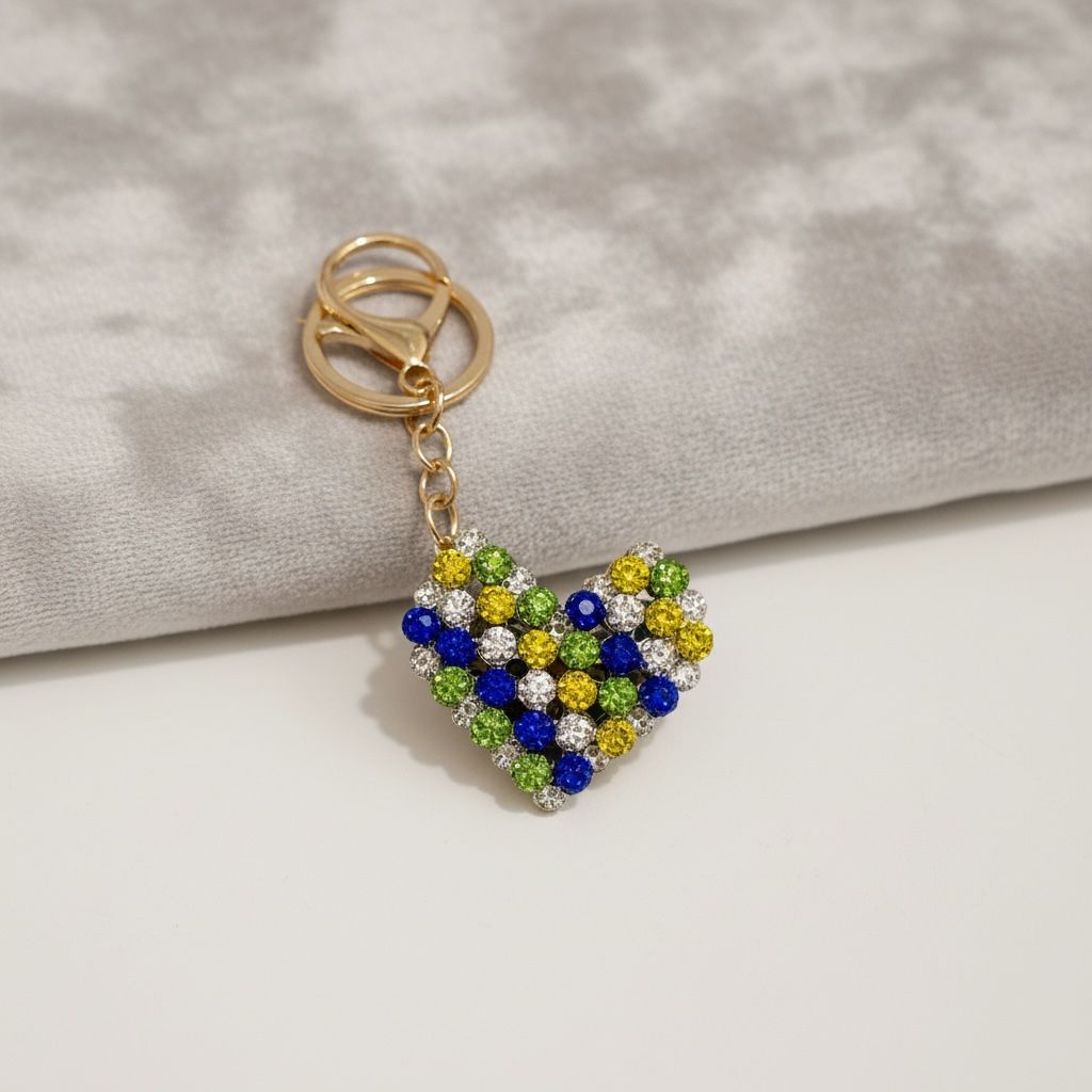 Chaveiro Coração Copa Brasil