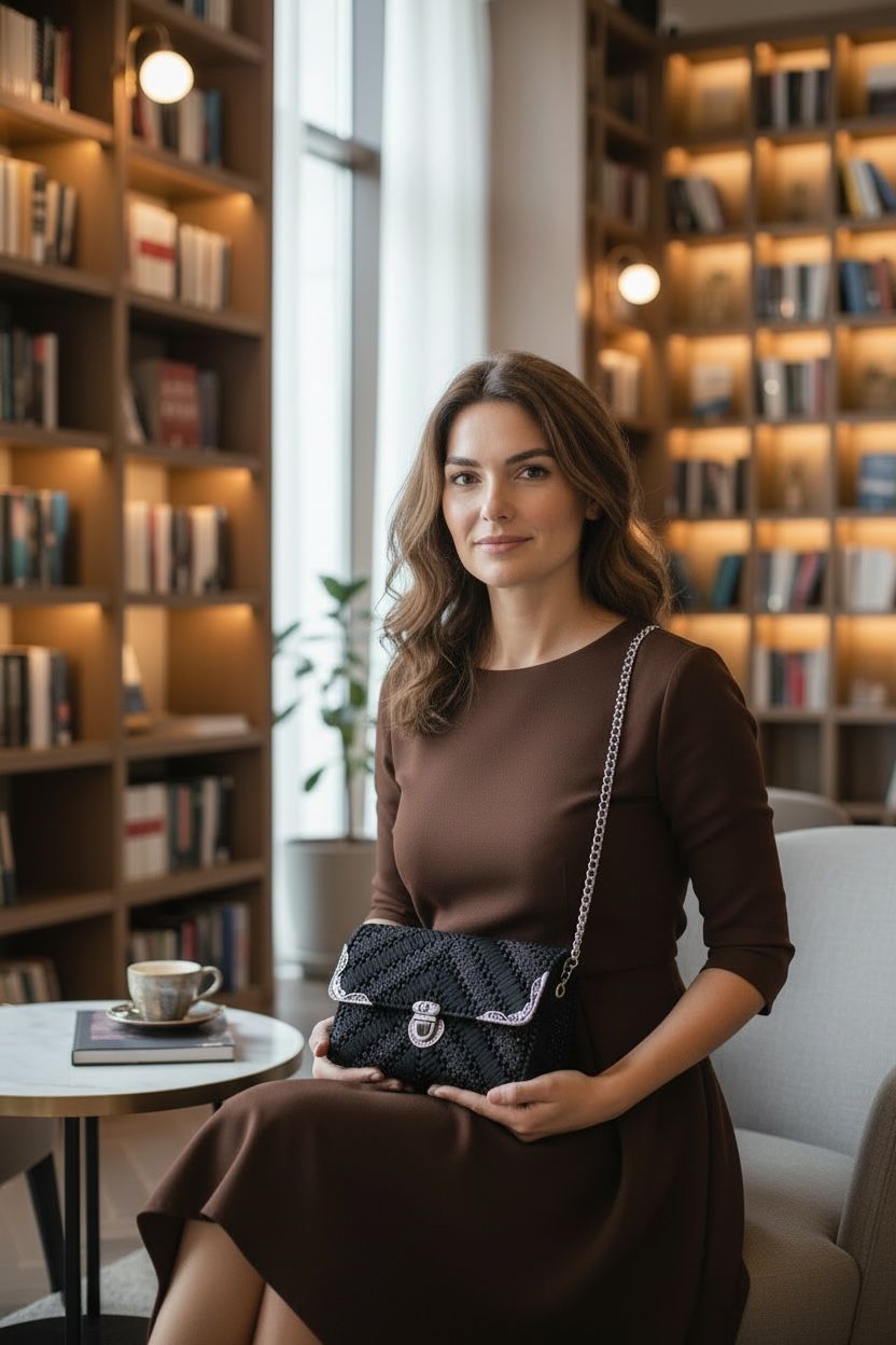 Bolsa Preta Fosca e com Glitter