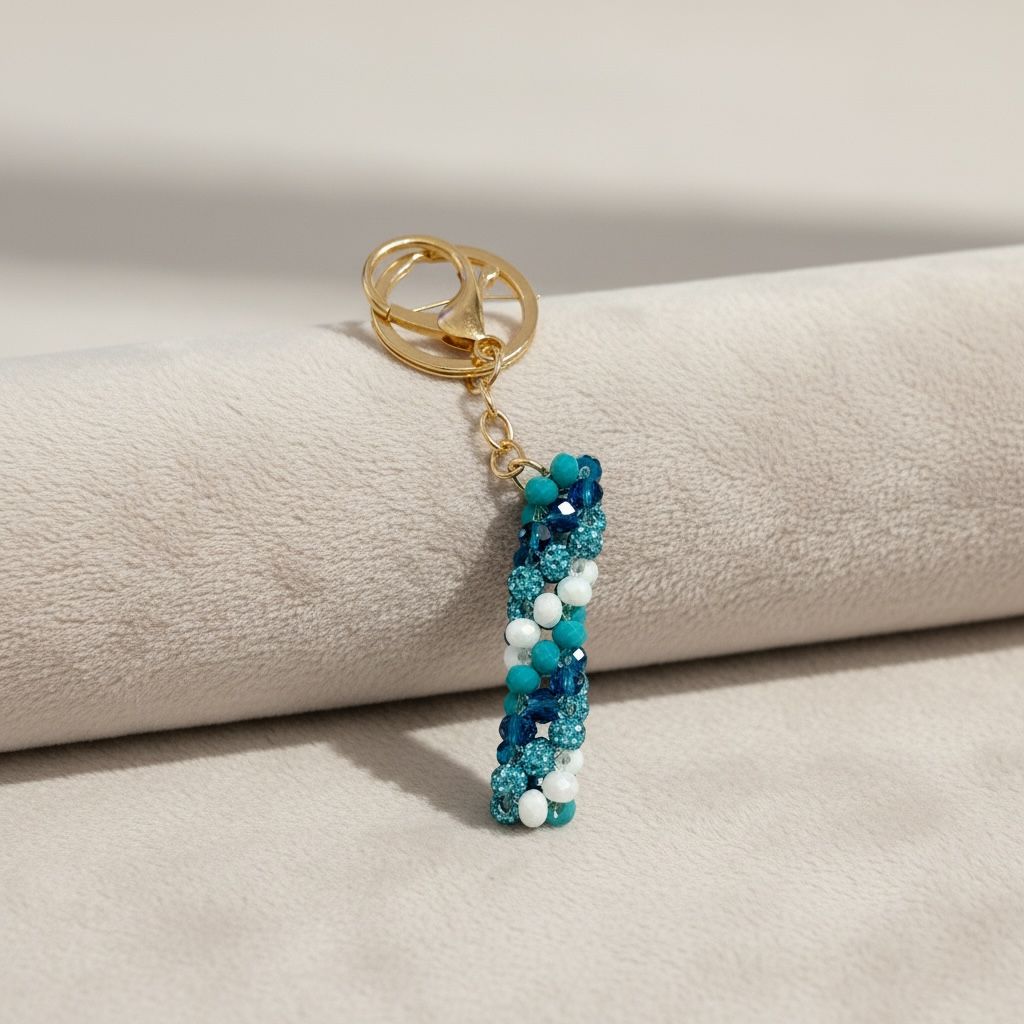 Chaveiro de Palito Tons de Azul