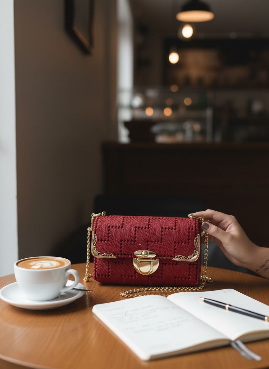 Bolsa Vermelha Fio Assimétrico