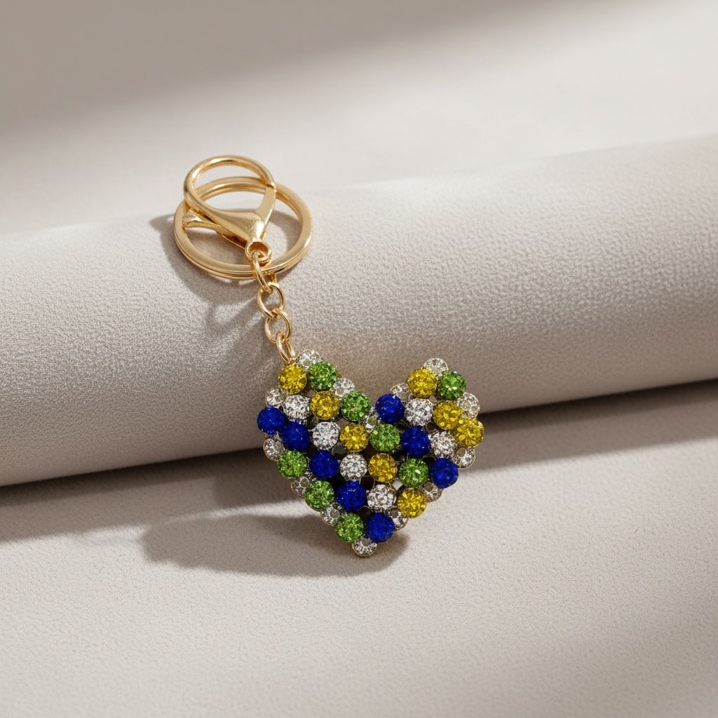 Chaveiro Coração Copa Brasil