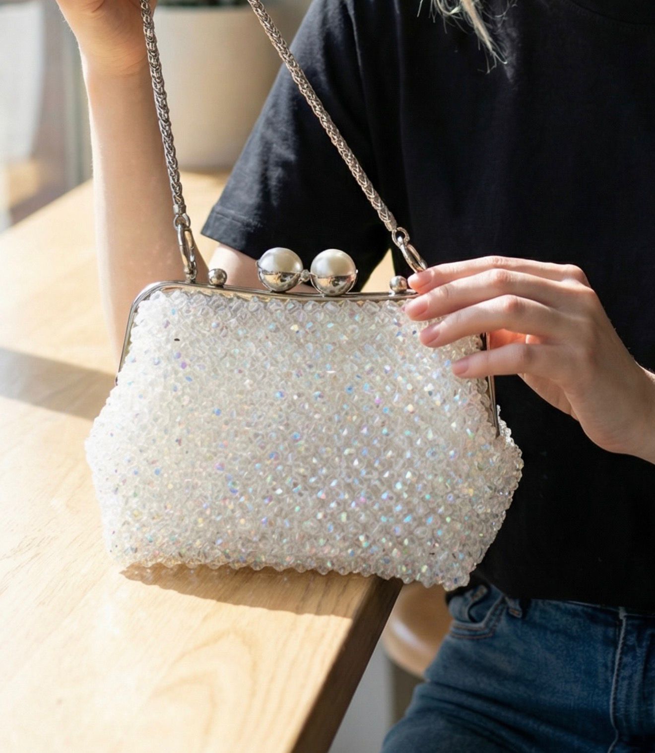 Bolsa de contas de Vidro