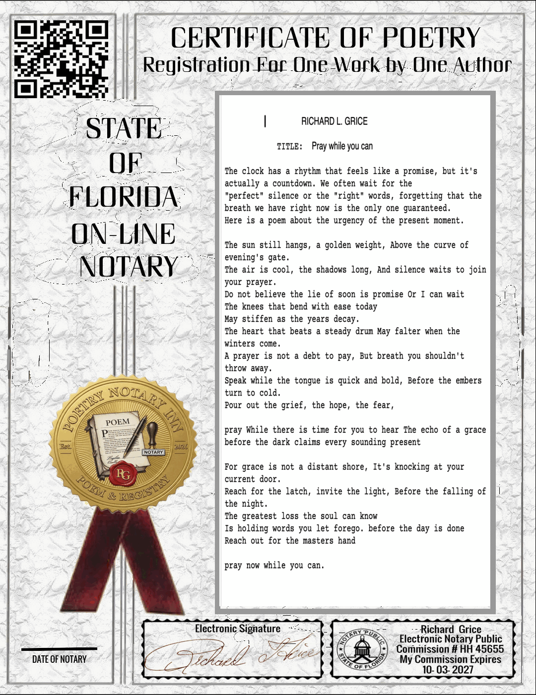 Notarized Certificate #2