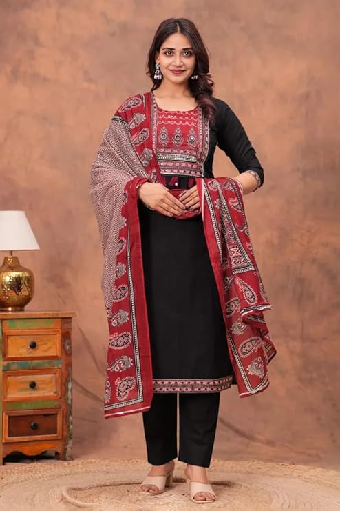 Elegant Block Print Kurti Set
