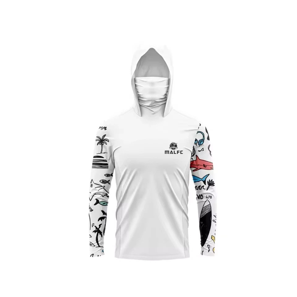 Surf-Themed Hooded UV Shirt